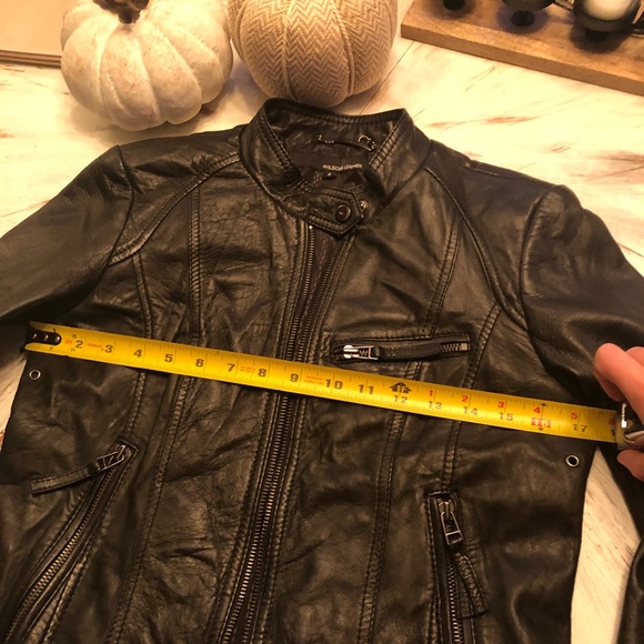 Genuine Leather Moto Jacket- Small - Picture 7 of 8